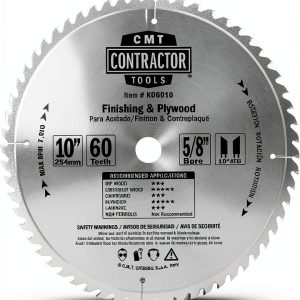 CMT K06010 ITK Contractor Finish Table Saw Blade 10" x 0.094" 60T-0