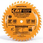 CMT 214.040.10 Industrial Thin Kerf General Purpose Saw Blade, 10-Inch x 40 Teeth 20° ATB Grind with 5/8-Inch Bore, PTFE Coating-0