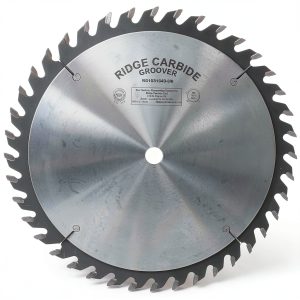 Ridge Carbide 10" 40T, Flat Top Groover Table Saw Blade, Straight Top Grind (STR),+20° Hook, 5/8" Bore, Plate Thickness .094", .188" Kerf for Cutting Grooves in Wood and Sheet Goods-0