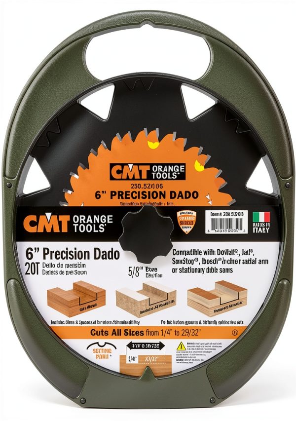 CMT 230.520.06 5/8 Dado Set - 6 Inch, 20 Teeth, 5 Degree Hook-1
