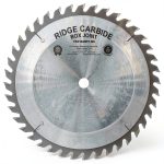 Ridge Carbide 10" 40T, Flat Top Table Saw Box Joint Blade, Flat Top Grind (FT),+15° Hook, 5/8" Bore, Plate Thickness .094", Full Kerf (0.125") for Cutting Wood and Sheet Goods-0