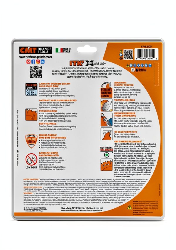 CMT P12072 ITK Plus Finish Saw Blade, 12 x 72 Teeth, 10° ATB+Shear with 1-Inch bore-4