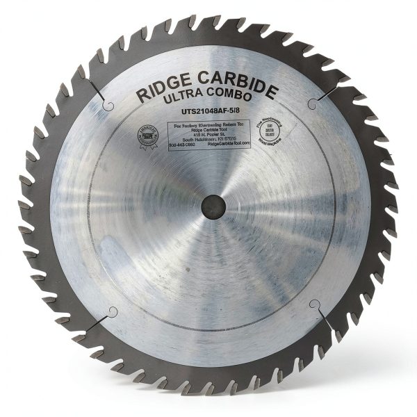 Ridge Carbide 10 inch 48T Combination Table Saw Blade +20° ATB Hook-0