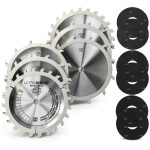 Ultimate Dado Stack 12 Piece Set, 8 Inch, 12-Tooth Chippers, 24-Tooth Blades, Magnetic Shims, 5/8" Arbor, Table Saw Blade - USDADO8-0