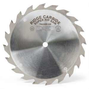 Ridge Carbide 10" 20T Super Rip Saw Blade Grind +20° Hook 5/8" Bore-0