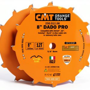 CMT 230.012.08 Dado Pro Set, 8-Inch x 12 Teeth FTG+ATB Grind with 5/8-Inch Bore-0