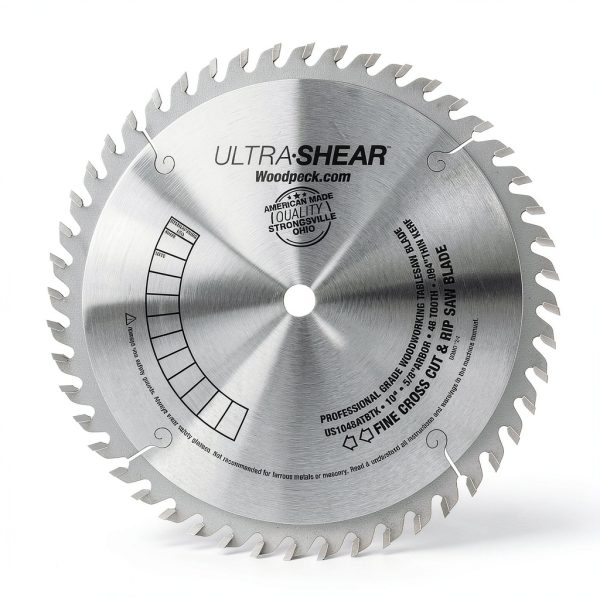 ATB Thin Kerf 10" Table Saw Blade US1048ATBTK - 48T, 5/8" Arbor-0