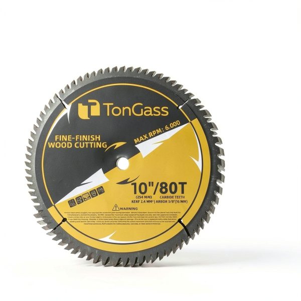 10" Table Saw Blade TonGass 80 Tooth 2-Pack 5/8" Arbor Ultra Sharp-1