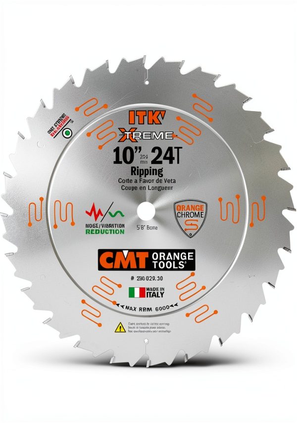 CMT 250.024.10 ITK Xtreme Industrial Rip Saw Blade, 10-Inch x 24 Teeth ATB Grind with 5/8-Inch Bore-0