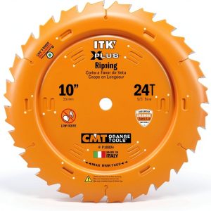 CMT P10024 ITK Plus Ripping Saw Blade, 10 x 24 Teeth, 10° ATB+Shear with 5/8-Inch bore-0