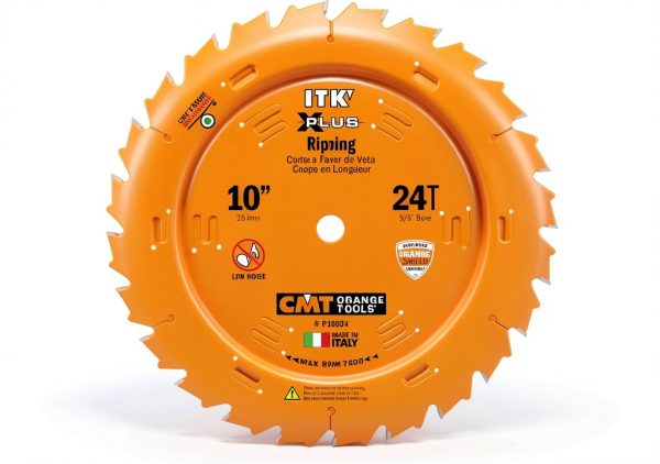 CMT P10024 ITK Plus Ripping Saw Blade, 10 x 24 Teeth, 10° ATB+Shear with 5/8-Inch bore-0