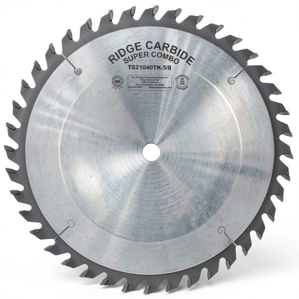 Ridge Carbide 10" Table Saw Blade with 40T Raker Grind for Wood and-0